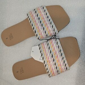 Time and Tru Women's Size 6 Woven Slide New